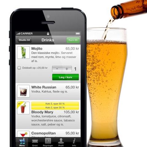 Bestil og betal dine drinks over mobilen med Zerved
